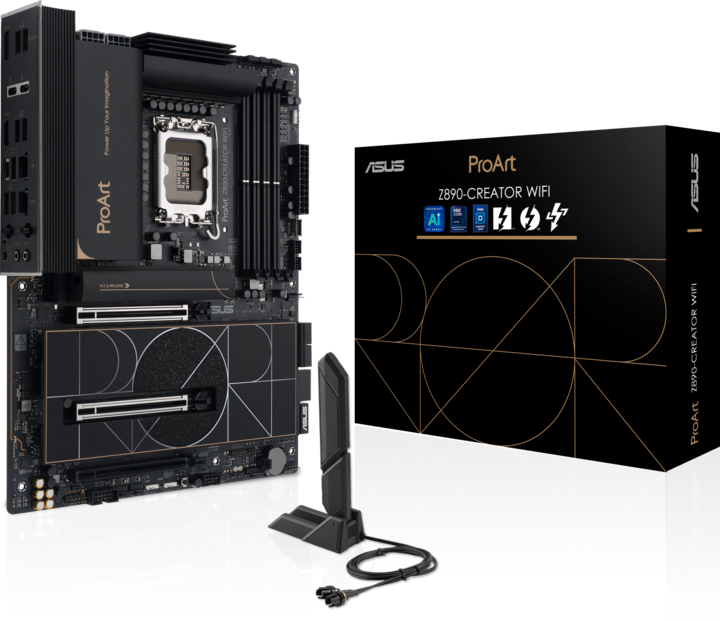 Produktbild ASUS MB PROART Z890-CREATOR WIFI (Intel,LGA1851,DDR5,ATX) (LGA 1851, Intel Z890, ATX)