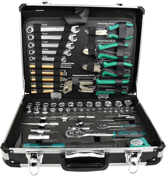 Actual product image Mannesmann Toolbox (160 pieces)