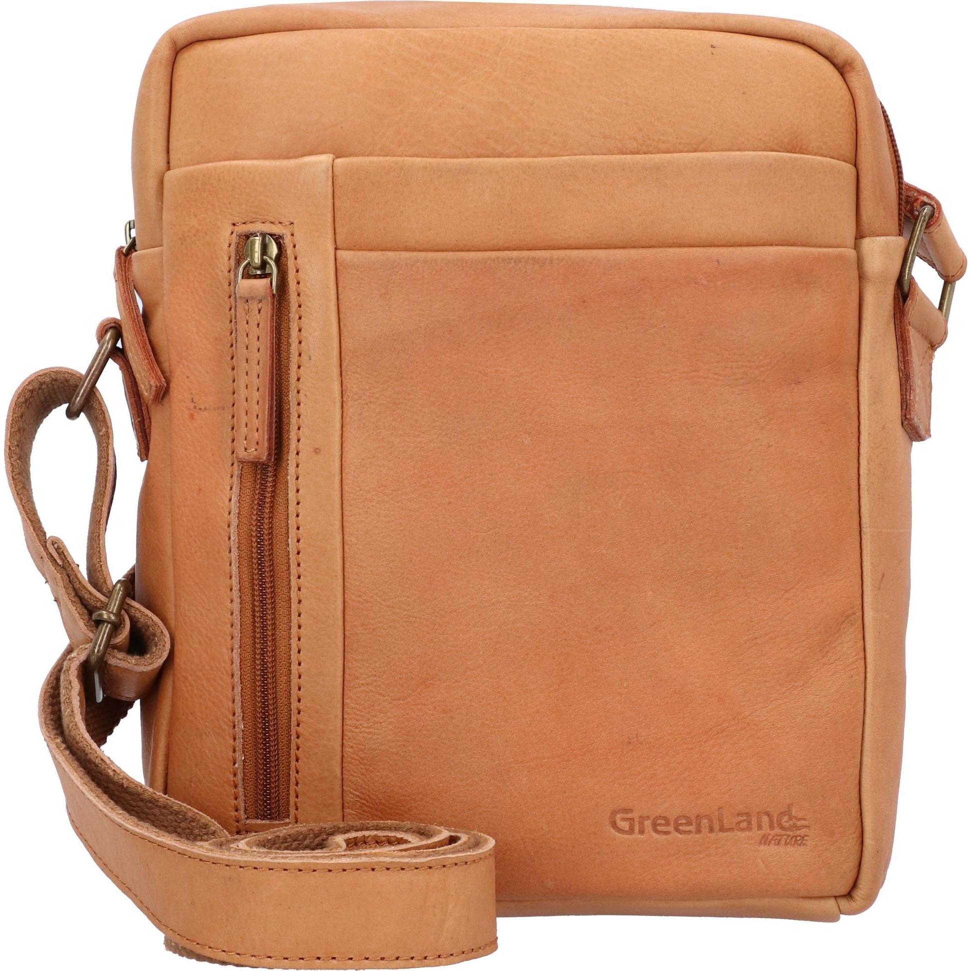 Thumbnail - Greenland Nature, Handtasche, Umhängetasche Leder 22 cm, Braun