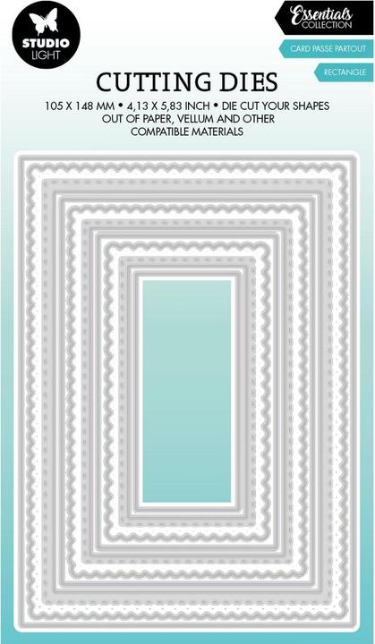 Actual product image art by marlene Cutting Dies "Card Passe Partout Rectangle" Essentials