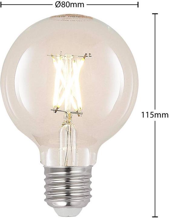 Image du produit Arcchio Ampoule LED E27 4W G80 2.700K filament dimmable claire (E27, 4 W, 470 lm, 1 x, E)