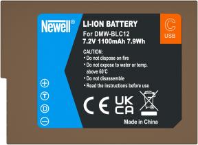 Actual product image Newell battery Panasonic DMW-BLC12 USB-C (Camera battery charger)