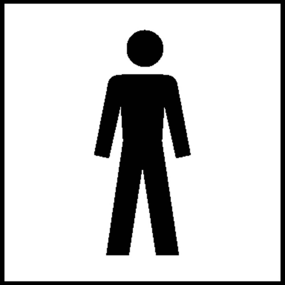 Wolk, Numero civico, Türschild WC - Herren Folie selbstklebend B x H 150 mm 1