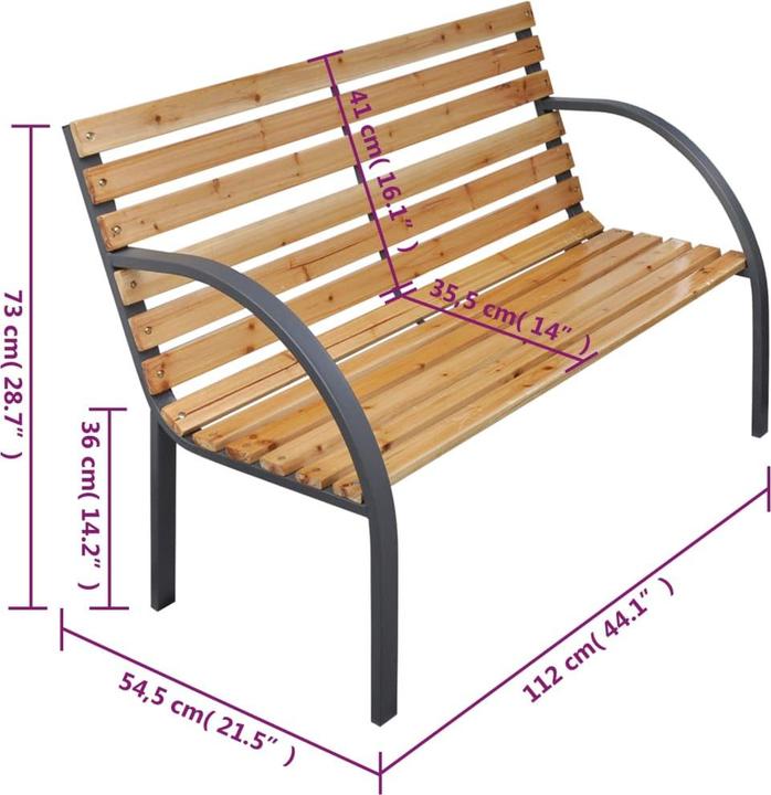 Actual product image vidaXL Gartenbank