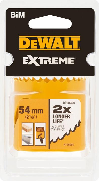 Produktbild DeWalt Lochsäge BiMetall EXTREME 54mm (5.4 Zentimeter)