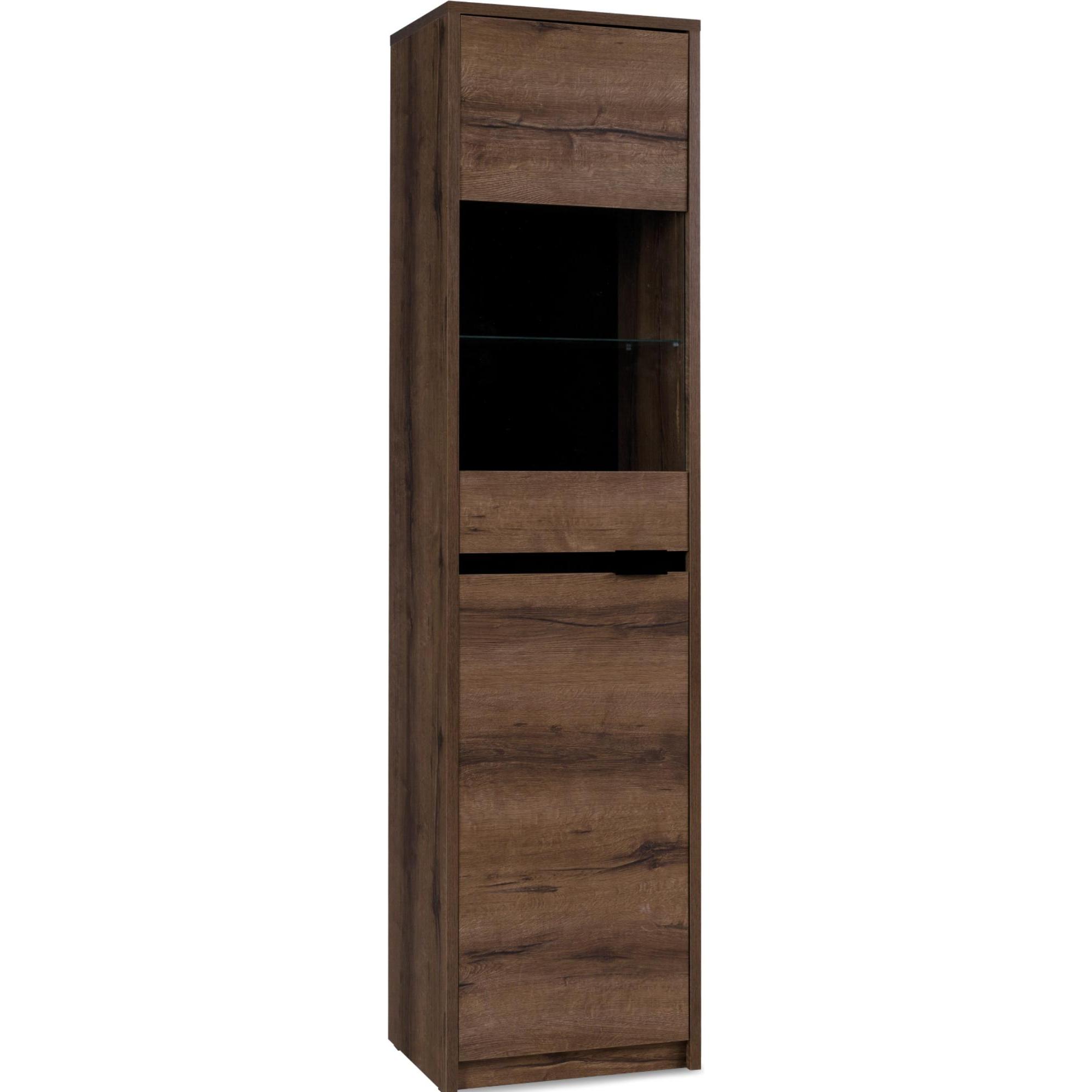 Konsimo, Vitrine + Buffetschrank, Mero (50 x 215 x 40 cm)