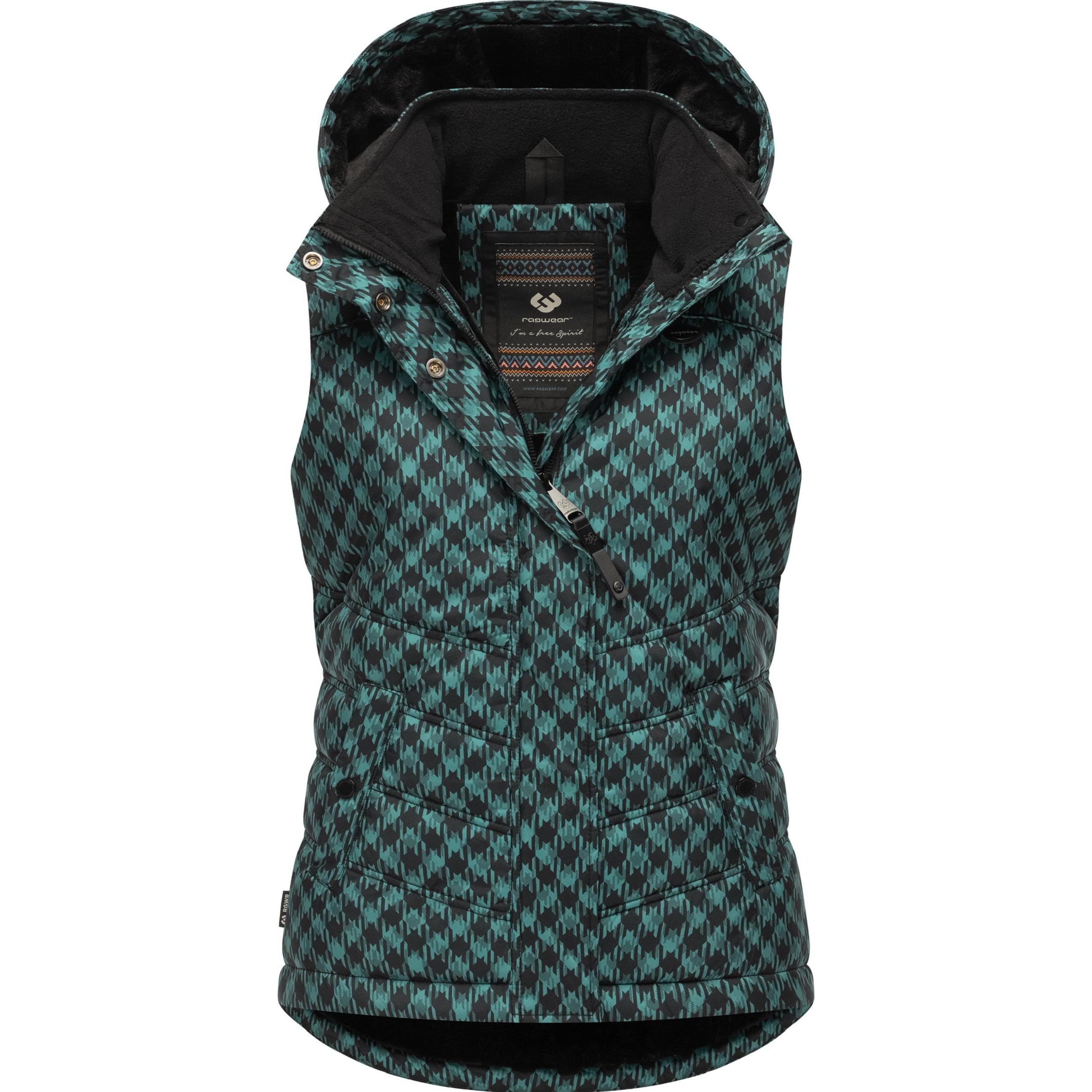 Ragwear, Damen, Weste, Hesty Print, Grün, (S)