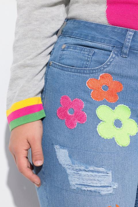 Actual product image Angel of Style 7/8-Jeans, Straight Fit, destroyed, Badges (44)