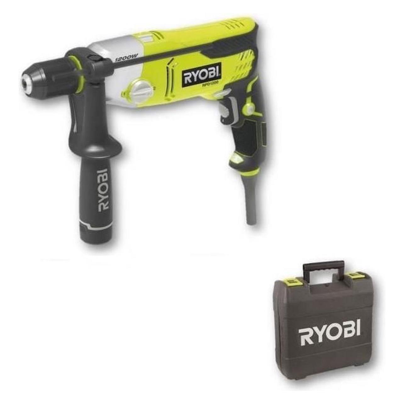Ryobi, Boormachine + Slagboor, Klopboormachine 1200W, Ogranicznik Głębokości + Koffer RPD1200-K