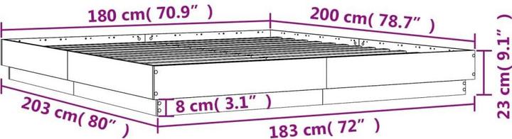 Actual product image vidaXL Bedstead (180 x 200 cm)