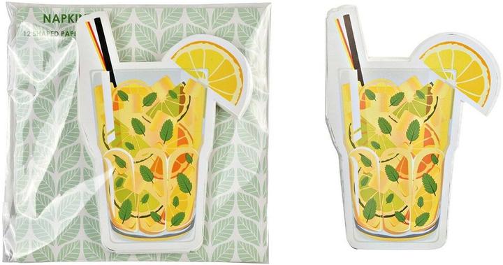 Produktbild G. Wurm Serviette 12er 3-lagig Cocktail aus Papier/Pappe gelb (B/H) 33x33cm (12 x, 33 x 33 cm)