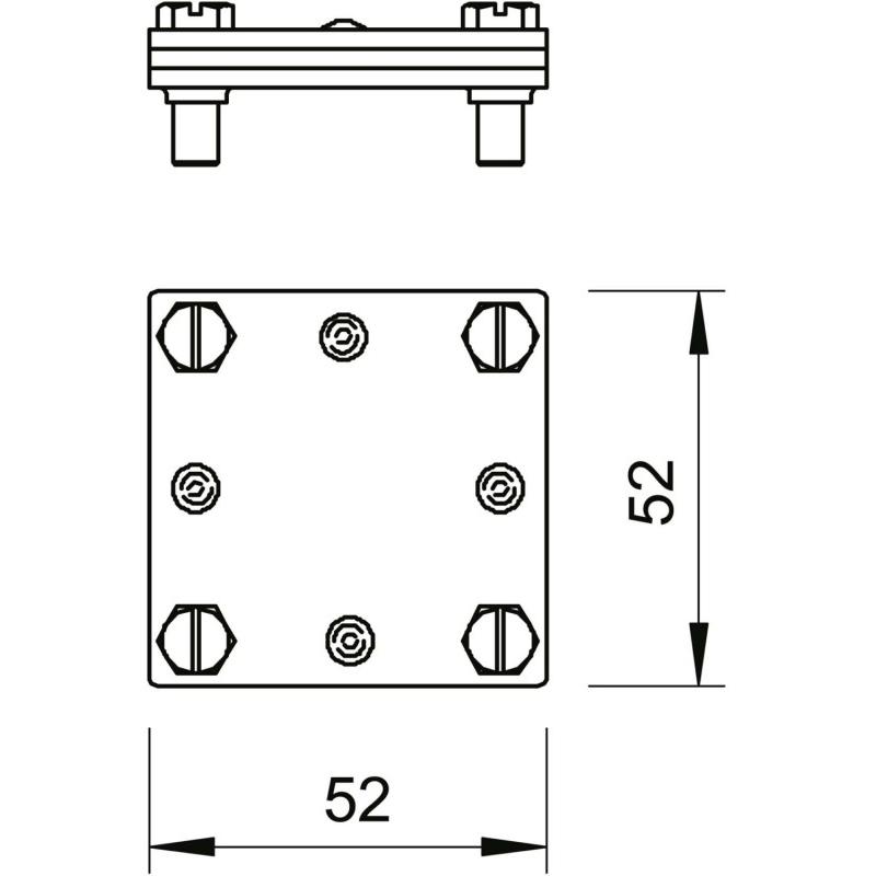 Thumbnail - OBO Bettermann OBO 255 FL/FL Kreuzverbinder mit Zwischenplatte, Elektronikzubehör + Gehäuse, Transparent