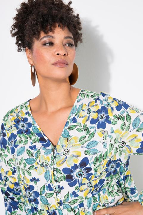 Produktbild Miamoda Maxikleid, A-Linie, Blumenmuster, Volant (46)