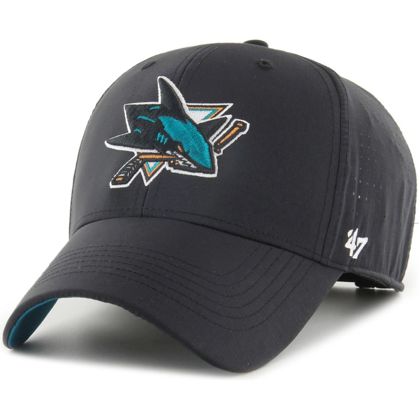 47 Brand, Herren, Cap, Relaxedfit Ripstop Line San Jose Sharks, Schwarz
