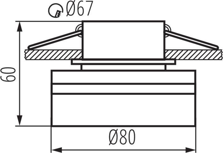 Produktbild Kanlux Deckenleuchte GOVIK-ST DSO-B schwarz ohne Rahmen 29237 (G5.3)