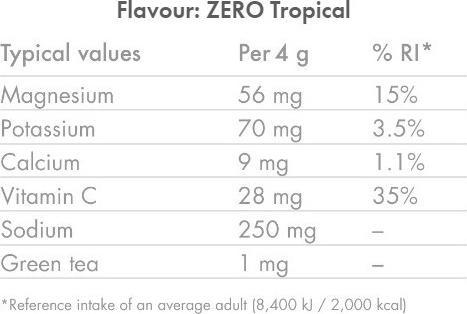 Nährwerte und Zutaten High5 Zero (Tropical)