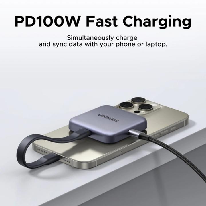 Image du produit Ugreen 3-in-1 Memory Card Reader CM898 – USB-C / MagSafe / SD & TF – Black (USB-C)