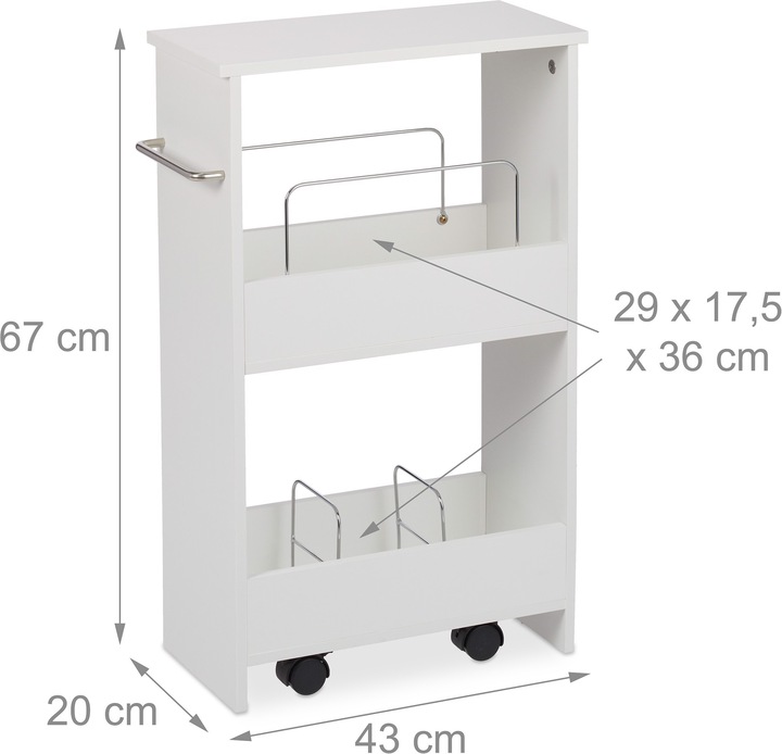 Actual product image Relaxdays Niche trolley