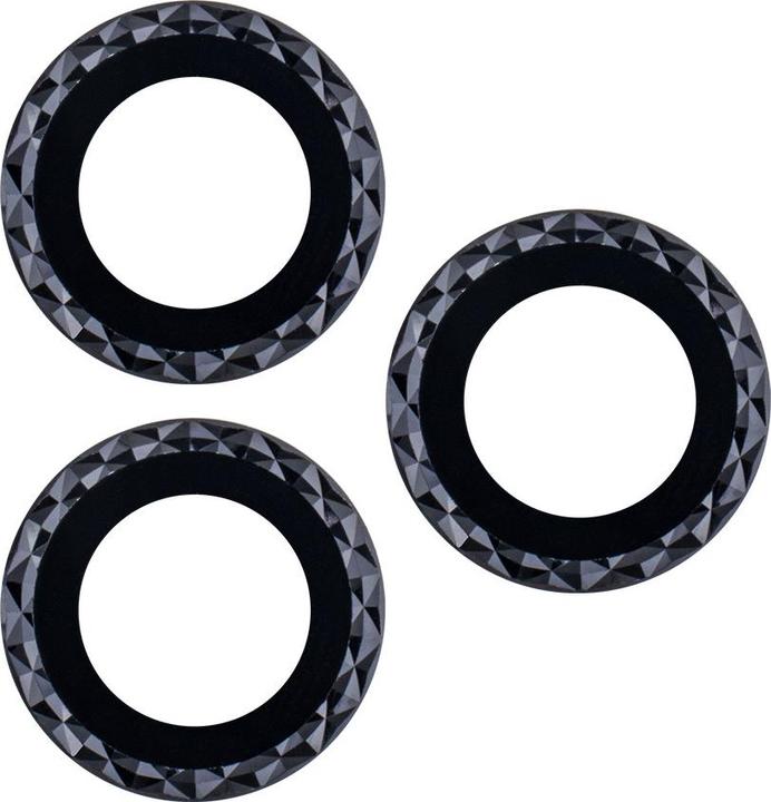 OEM Brillenglas-Set für iPhone 12 Pro Max 6,7" schwarz Rhombus (3 Stück)
