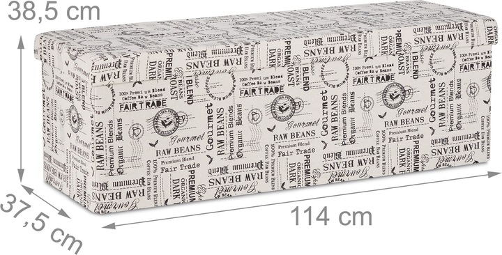 Image du produit Relaxdays Coffre-de-rangement (114 cm)