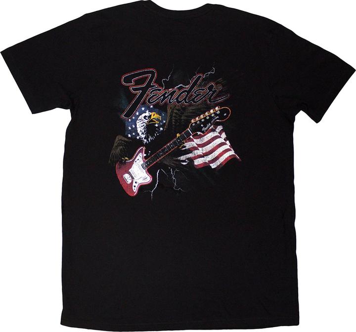 Actual product image Fender Unisex Adult Eagle Back Print T-Shirt (M)