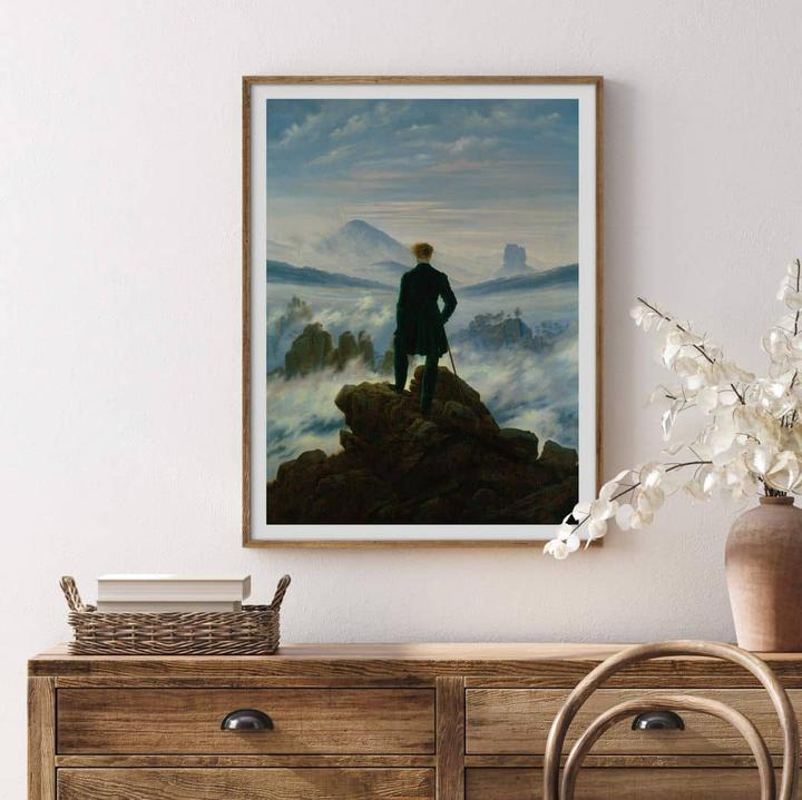 Produktbild Trenddeko Friedrich - Der Wanderer über dem Nebelmeer (50 x 60 cm)