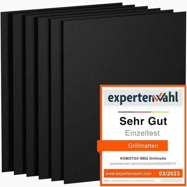 Produktbild Komoto 6-teiliges BBQ Grillmatten-Set für Gas- und Holzkohlegrill