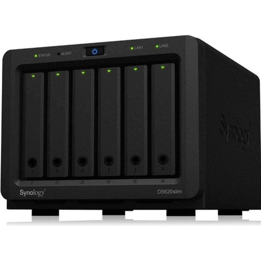 Synology DiskStation DS620SLIM data-opslag-server NAS Desktop Ethernet LAN Zwart J3355, NAS, Schwarz