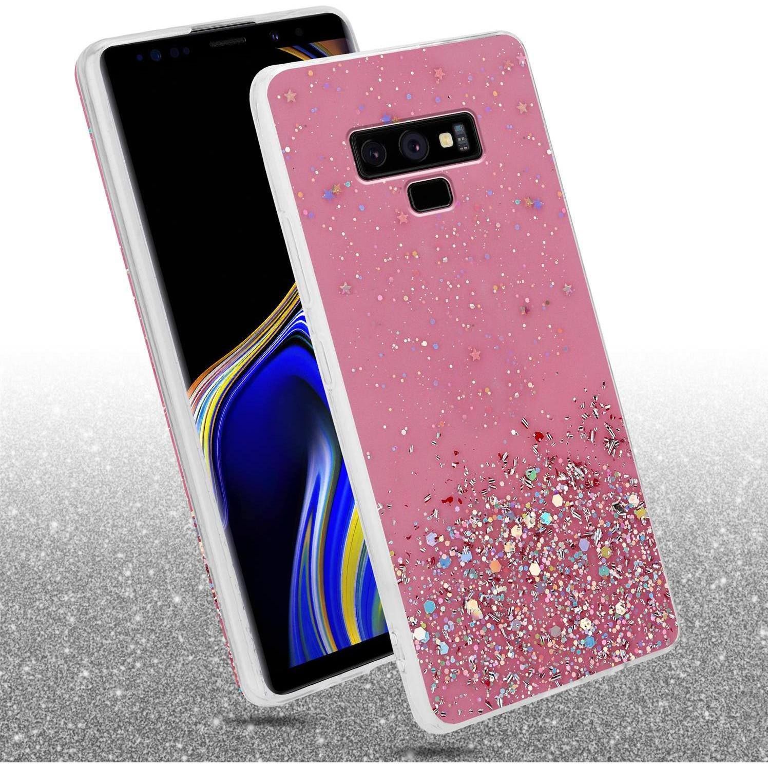 Thumbnail - Cadorabo TPU Cover funkelnder Glitter (Samsung Galaxy Note 9), Smartphone Hülle, Rosa