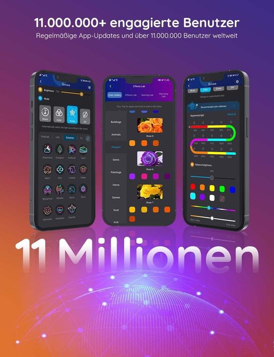 Actual product image Govee RGBIC LED strips with app control (2000 cm, Indoor)