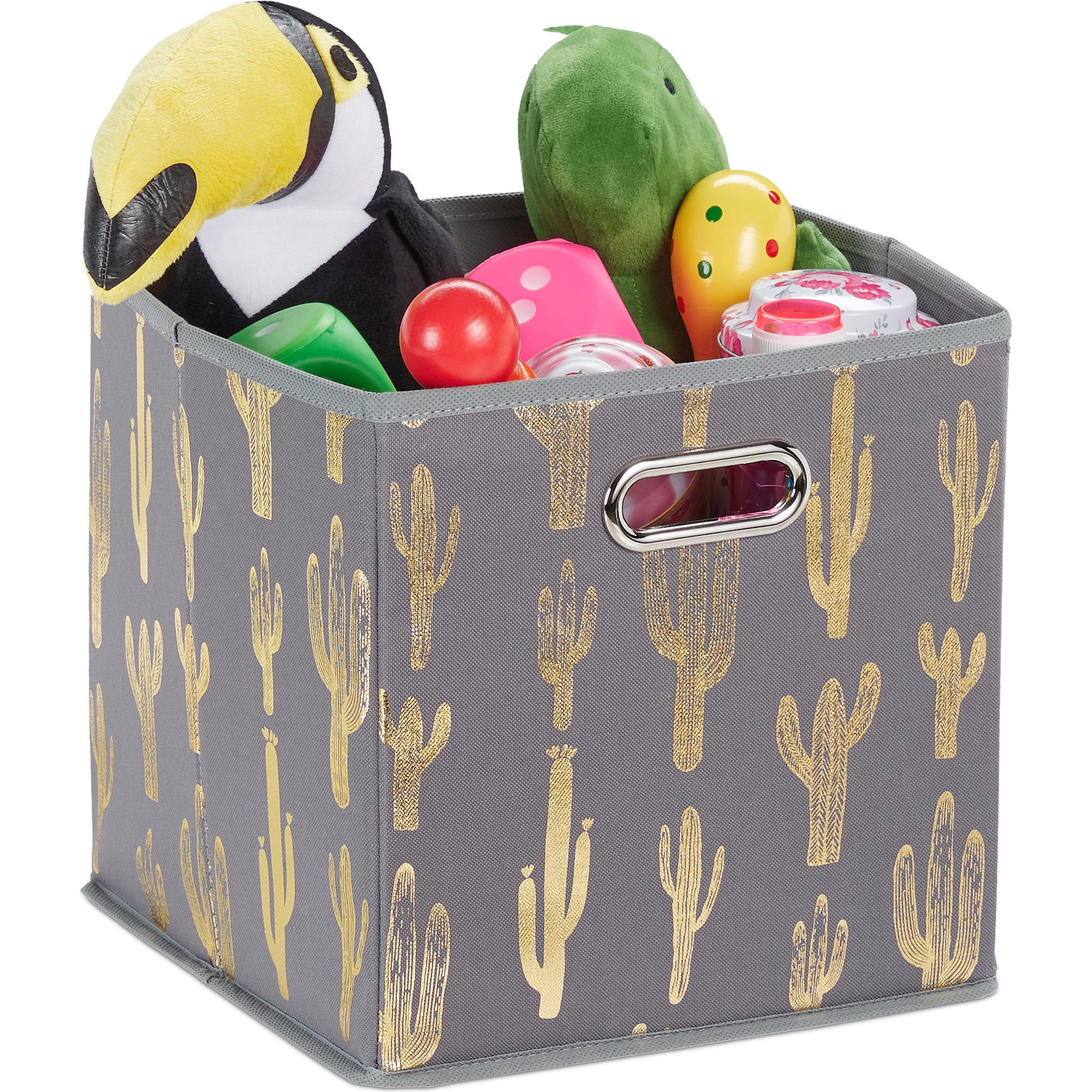 Relaxdays, Aufbewahrungsbox, Faltbox (28.5 x 28.5 x 29 cm, 21 l)