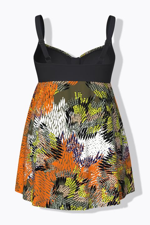 Produktbild Ulla Popken Badekleid, Dschungel, Softcups, recycelt (48)