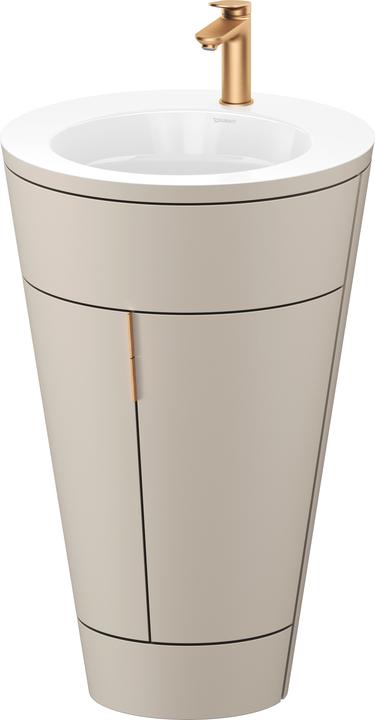 Produktbild Duravit Starck 1 c-bonded Ensemble au sol, rond, 560x864x605mm, lavabos blanc ultra-brillant, poignée (560 mm)