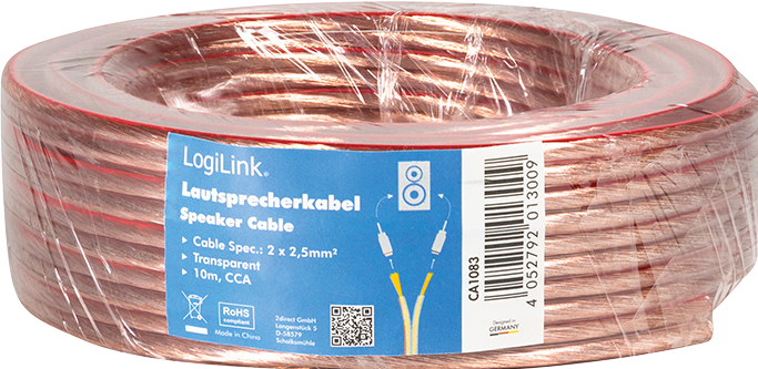 Produktbild LogiLink CA Lautsprecherkabel (10 m, 2.50 mm²)