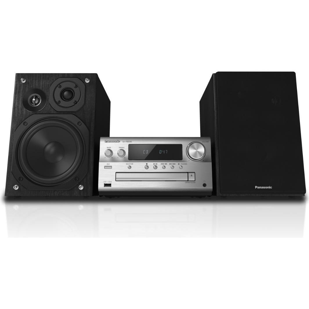 Panasonic SC-PMX90 (Bluetooth, CD Player, 2x 60 W), Stereoanlage, Silber