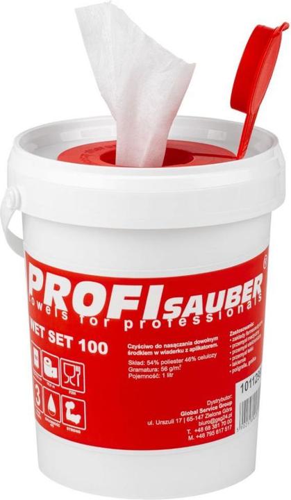 Produktbild Profi Sauber Tücher im Einweicheimer mit ProfiSauber WET SET 100 Spender (1 Stk.)