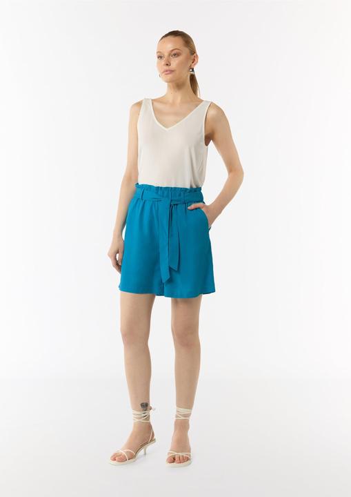 Image du produit Comma Short Leichte Shorts aus Lyocell mit Bindegürtel (40)