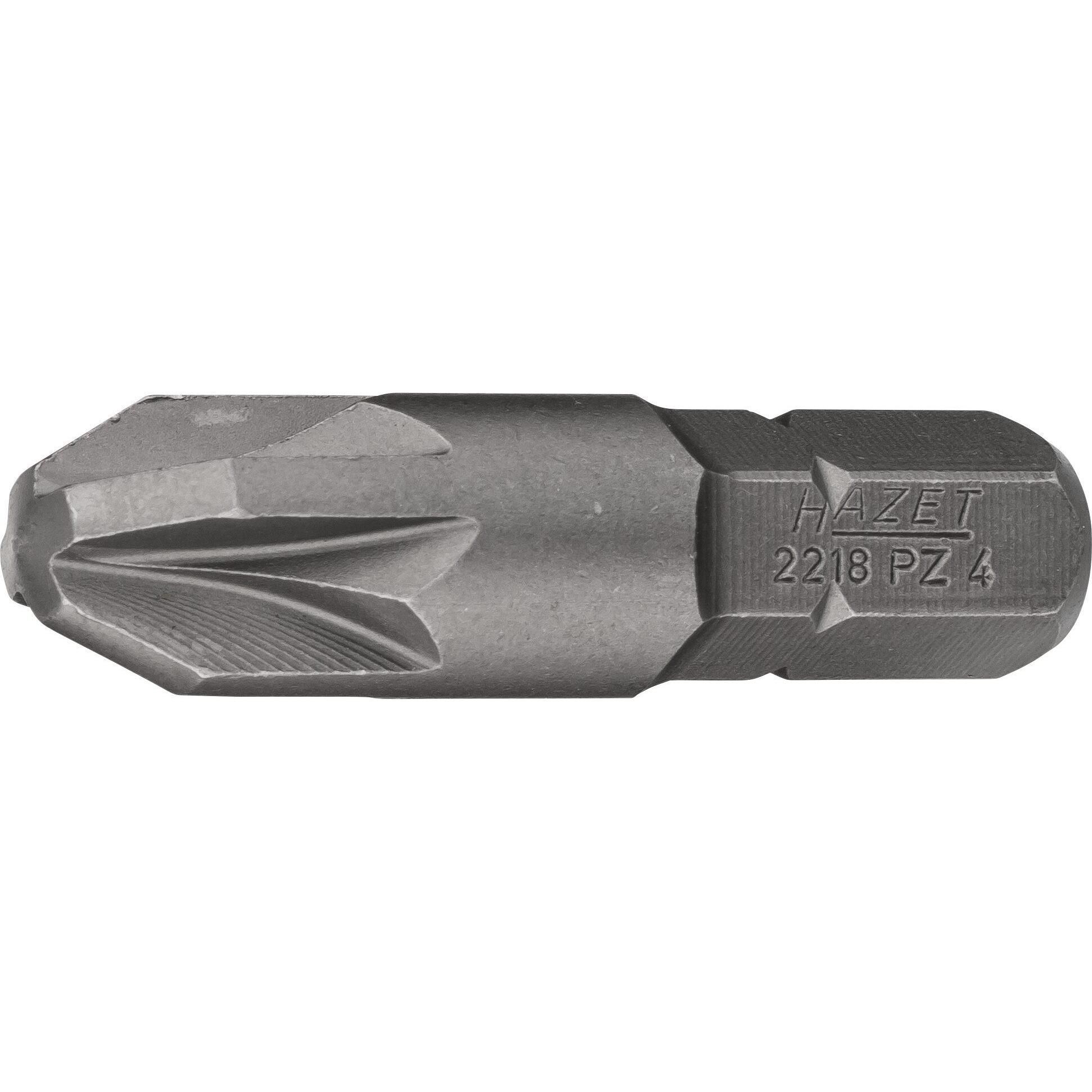 HAZET, Bits, Bit 2218-PZ4 ∙ Sechskant8 (5/16 Zoll) ∙ Pozidriv Profil PZ ∙ PZ4 (Kreuz Pozidriv PZ M4)