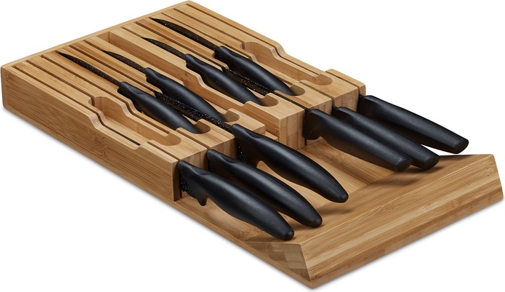 Actual product image Relaxdays Knife holder drawer
