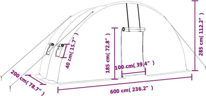 Actual product image vidaXL Gewächshaus