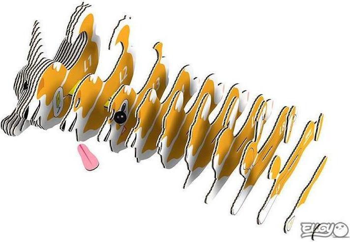 Actual product image Eugy 3D Craft Set Corgi (MQ6)