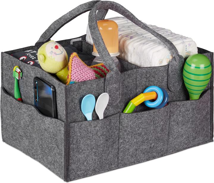 Produktbild Relaxdays Baby-Windel-Caddy (1 x, 33 x 23 x 34 cm)