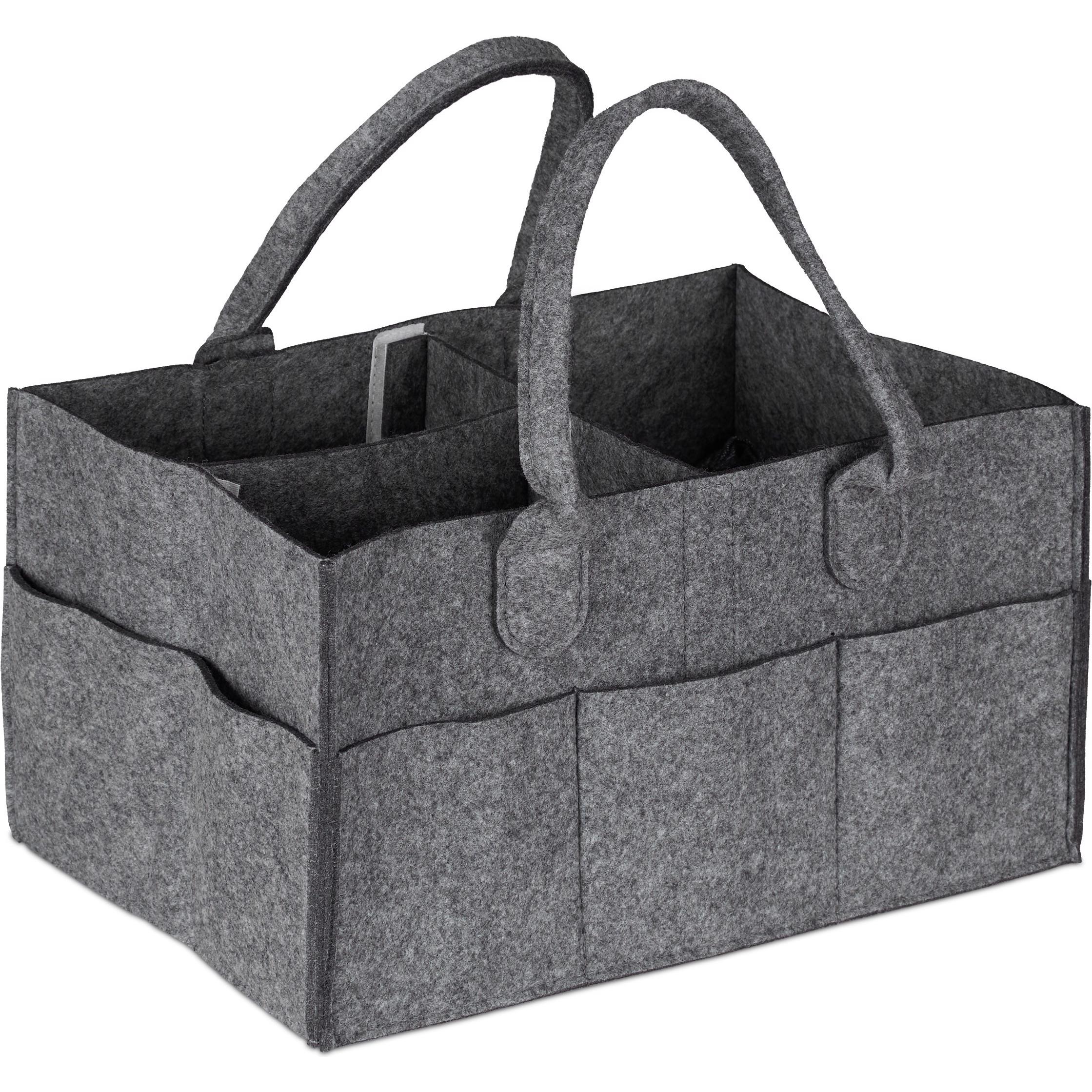 Relaxdays, Aufbewahrungskorb, Baby-Windel-Caddy (1 x, 33 x 23 x 34 cm)