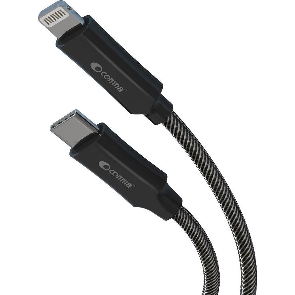 Comma Kabel Jub MFi USB-C - Lightning 3A 1,5m grau (1.50 m, USB 3.2 Gen 1), USB Kabel