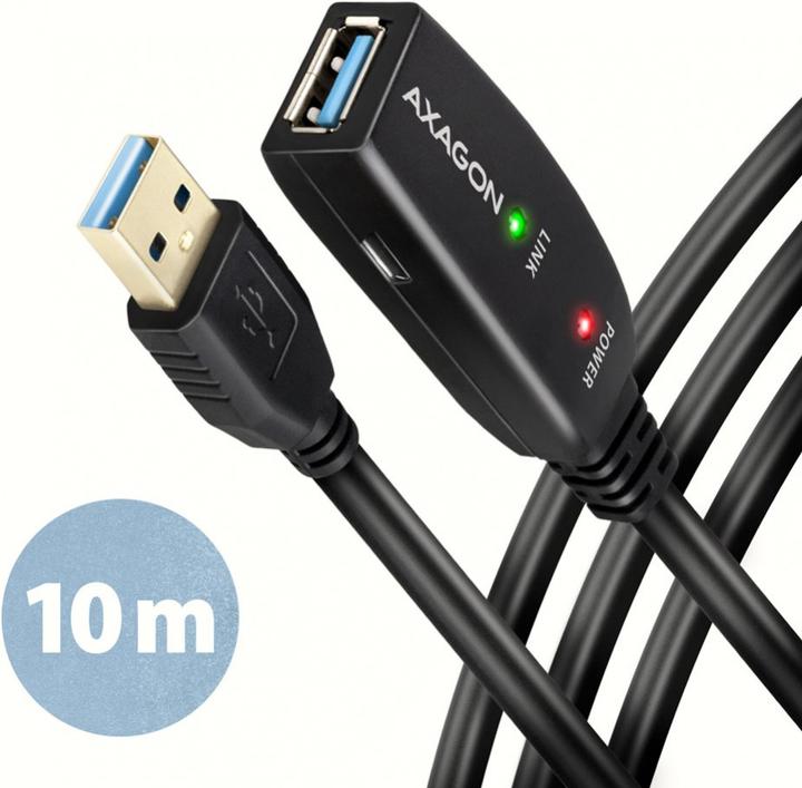 Actual product image Axagon ADR-310 USB 3.2 Gen 1 extension cable, active - 10m (10 m, USB 3.2 Gen 1)