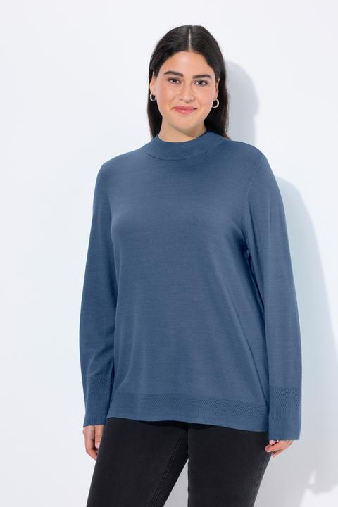 Produktbild Ulla Popken Pullover, Stehkragen, Langarm, Rippbündchen (62)