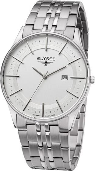 Elysee Diomedes II Mens Watch with Stainless Steel Bracelet Date Display siliver strappy (Montre analogique)