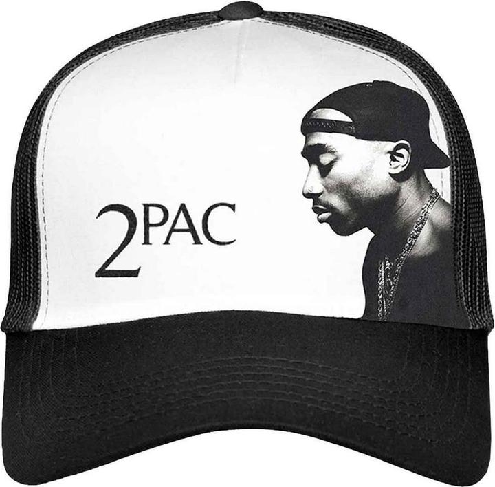Actual product image Tupac Shakur Unisex Adult Profile Photo Mesh Panel Baseball Cap (One size)