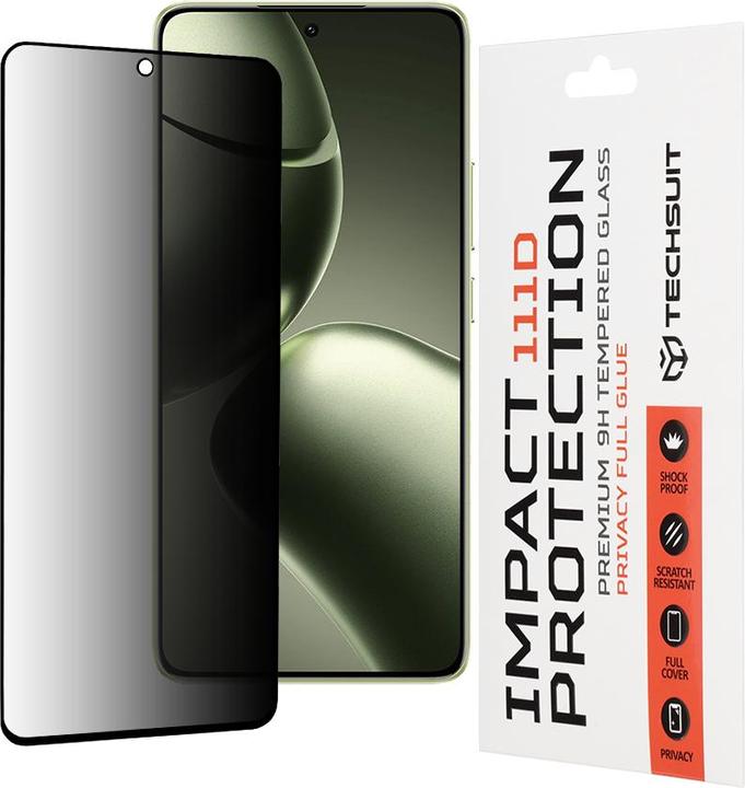Actual product image Techsuit - 111D Privacy Full Glue - Xiaomi 14T / 14T Pro - Black (Xiaomi 14T, Xiaomi 14T Pro)