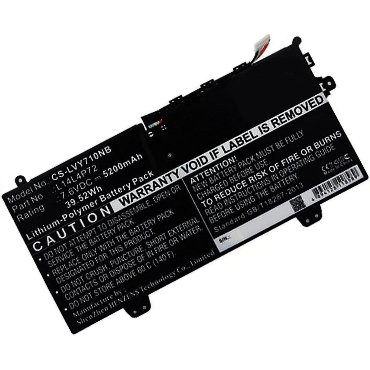 Thumbnail - CoreParts Laptop Battery for Lenovo (1 Zellen, 5200 mAh), Notebook Akku, Schwarz